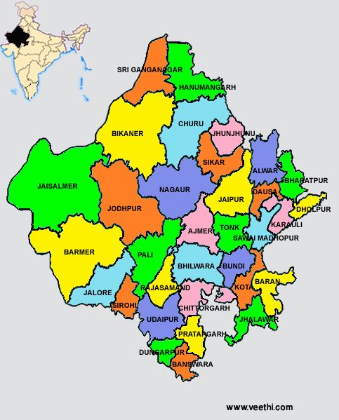 Rajasthan Map